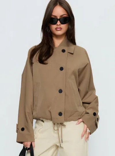 Princess Polly Sandria Cropped Trench Coat