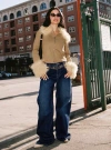 Princess Polly Savenna Jeans Dark Wash / Leopard In Dark Wash And Leopard
