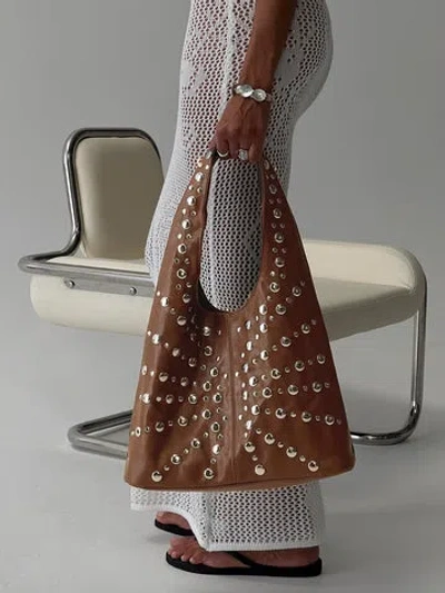 Princess Polly Savenna Stud Bag In Brown