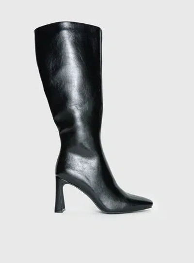 Princess Polly Sawyer Knee High Boots In Black