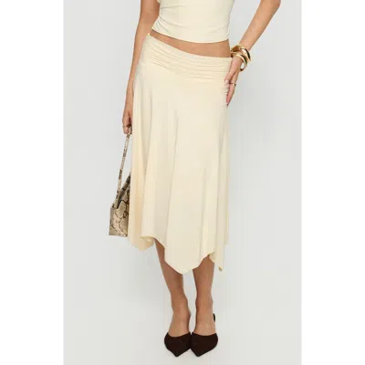 Princess Polly Scenic Route Asymmetric Midi Skirt In Metallic