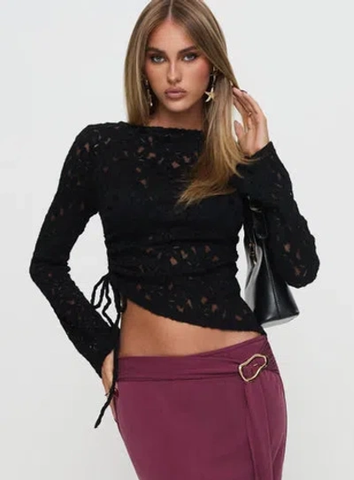 Princess Polly Sensua Long Sleeve Top In Black