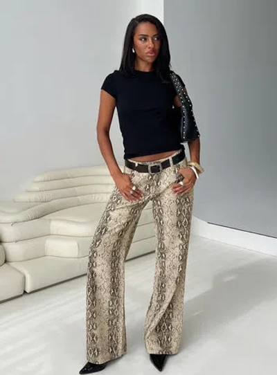 Princess Polly Serpentina Straight Leg Jeans In Snake