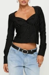 Princess Polly Set For Life Foldover Neck Crop Top In Multi