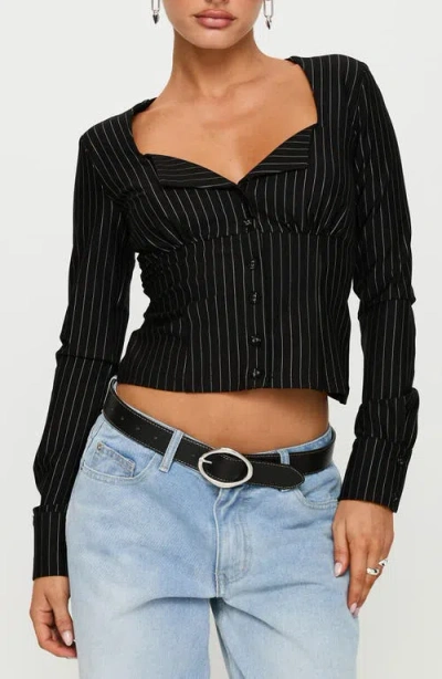 Princess Polly Set For Life Foldover Neck Crop Top In Multi