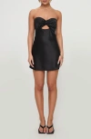 Princess Polly Shellie Strapless Minidress In Black