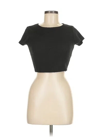 Pre-owned Princess Polly Short Sleeve T-shirt In Black