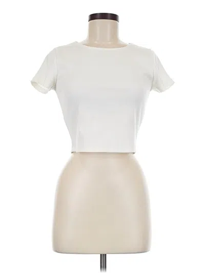Pre-owned Princess Polly Short Sleeve Top Ivory Boatneck Tops