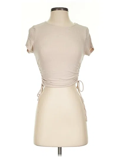 Pre-owned Princess Polly Short Sleeve T-shirt In Tan
