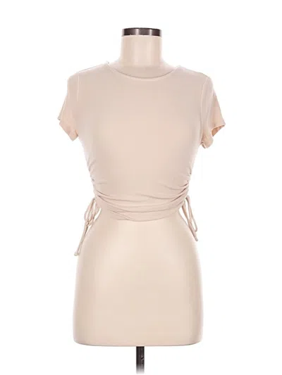 Pre-owned Princess Polly Short Sleeve Turtleneck In Tan