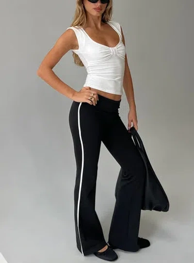 Princess Polly Simki Jersey Flare Pants In Black