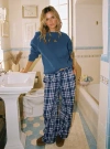 Princess Polly Sleep In The Morning Sleep Pant In Blue Check