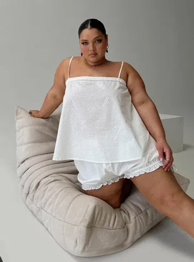 Princess Polly Sleep Invisible String Sleep Short In White