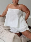 Princess Polly Sleep Invisible String Sleep Top In White
