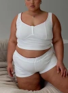 Princess Polly Sleep Motif Rib Sleep Set In Ivory