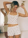 Princess Polly Sleep Sleepytea Pointelle Sleep Tank Top In Multi