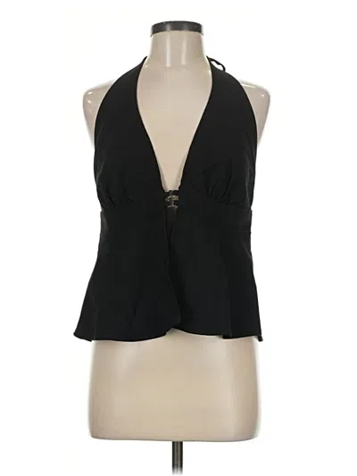 Pre-owned Princess Polly Sleeveless Blouse In Black