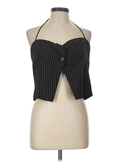 Pre-owned Princess Polly Sleeveless Blouse In Black