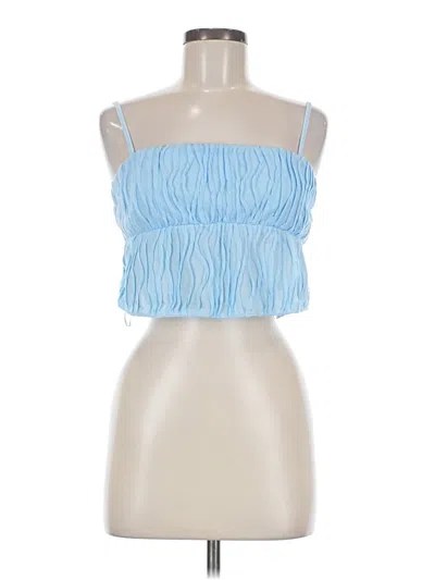 Pre-owned Princess Polly Sleeveless Blouse In Blue