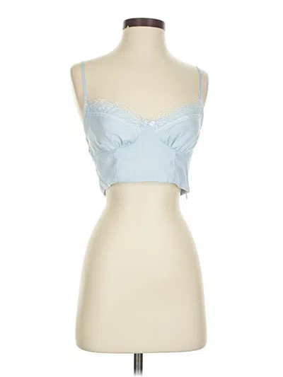 Pre-owned Princess Polly Sleeveless Blouse In Blue