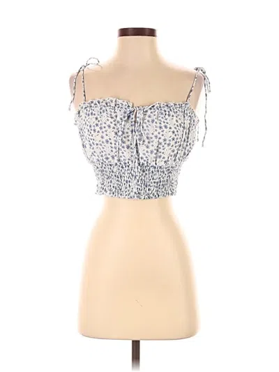 Pre-owned Princess Polly Sleeveless Blouse In Blue