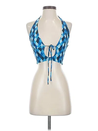 Pre-owned Princess Polly Sleeveless Blouse In Blue