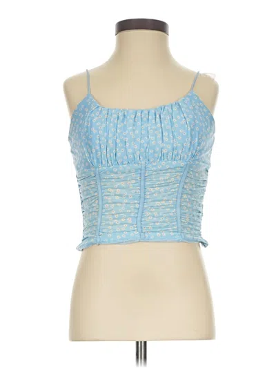 Pre-owned Princess Polly Sleeveless Blouse In Blue