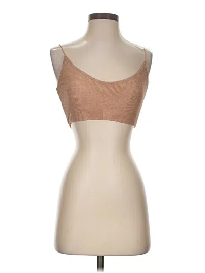 Pre-owned Princess Polly Sleeveless Blouse In Brown