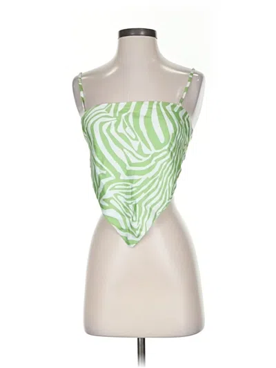 Pre-owned Princess Polly Sleeveless Blouse In Green