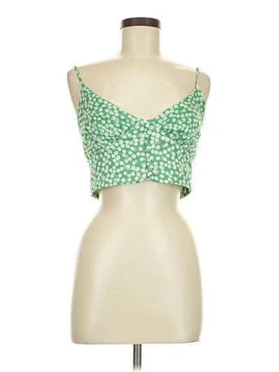 Pre-owned Princess Polly Sleeveless Blouse In Green