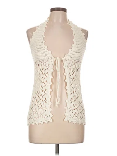 Pre-owned Princess Polly Sleeveless Blouse In Ivory