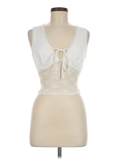 Pre-owned Princess Polly Sleeveless Blouse In Ivory