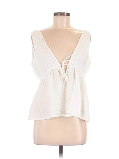 Pre-owned Princess Polly Sleeveless Blouse In Ivory