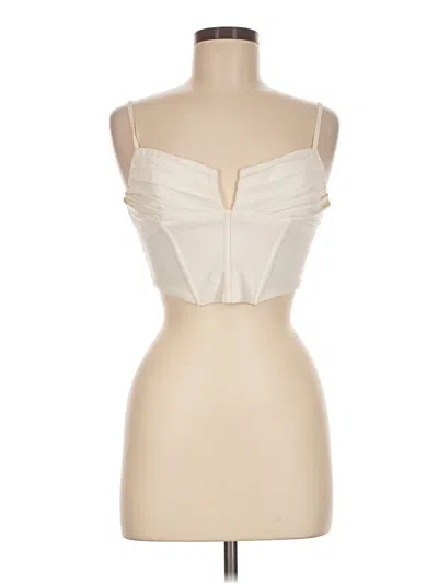 Pre-owned Princess Polly Sleeveless Blouse In Ivory