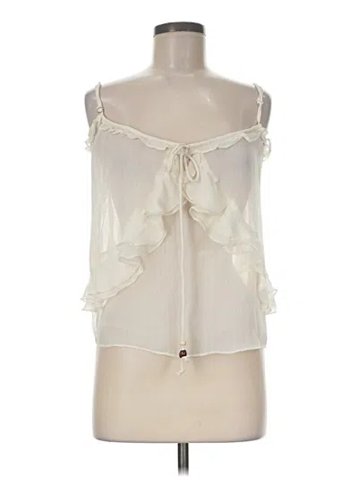 Pre-owned Princess Polly Sleeveless Blouse In Ivory