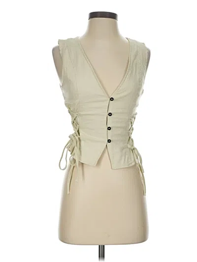 Pre-owned Princess Polly Sleeveless Blouse In Ivory