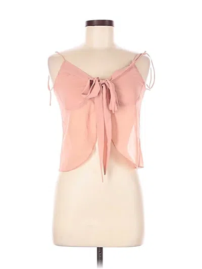 Pre-owned Princess Polly Sleeveless Blouse In Pink