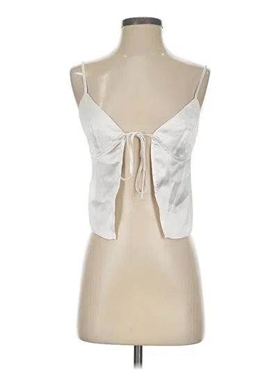 Pre-owned Princess Polly Sleeveless Blouse In Silver