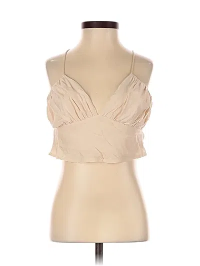 Pre-owned Princess Polly Sleeveless Blouse In Tan