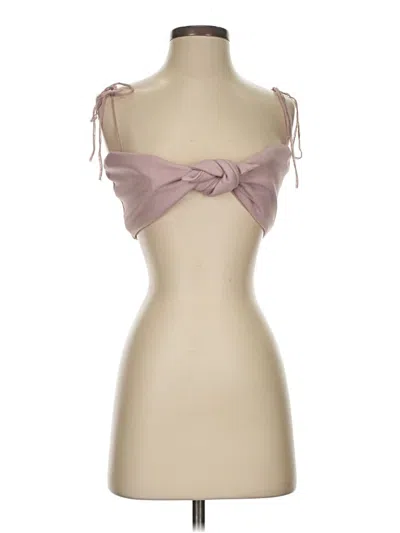 Pre-owned Princess Polly Sleeveless Blouse In Tan