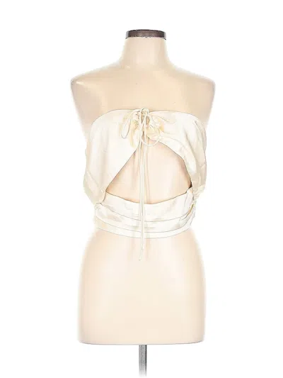 Pre-owned Princess Polly Sleeveless Blouse In White