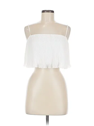 Pre-owned Princess Polly Sleeveless Blouse In White