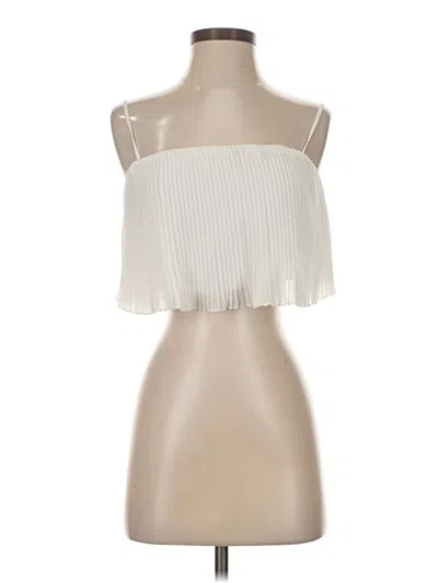 Pre-owned Princess Polly Sleeveless Blouse In White
