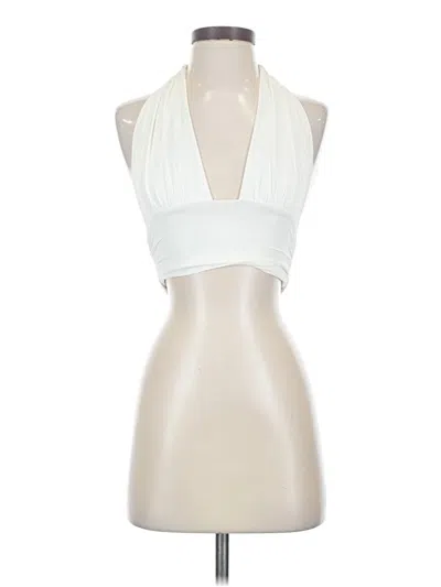 Pre-owned Princess Polly Sleeveless Blouse In White