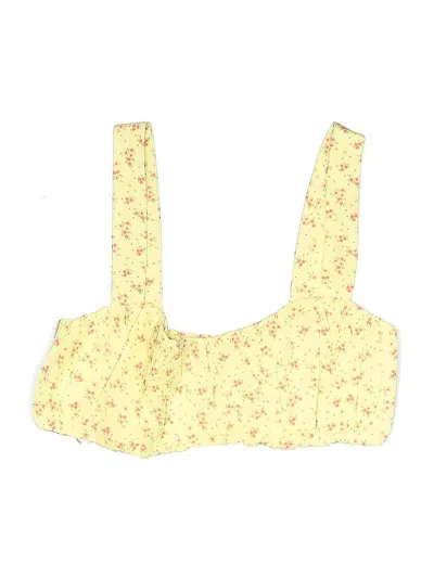 Pre-owned Princess Polly Sleeveless Blouse In Yellow