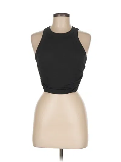 Pre-owned Princess Polly Sleeveless Top Black Halter Neckline Tops
