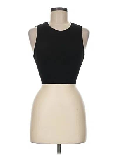 Pre-owned Princess Polly Sleeveless Top Black Halter Neckline Tops