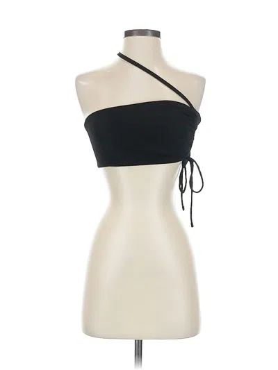 Pre-owned Princess Polly Sleeveless Top Black Strapless Neckline Tops