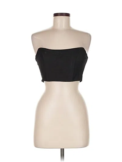 Pre-owned Princess Polly Sleeveless Top Black Strapless Neckline Tops