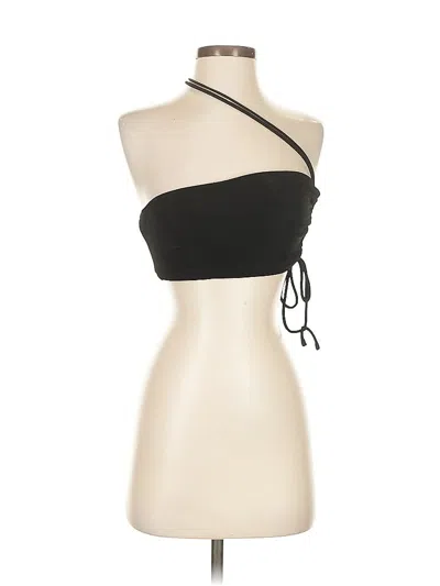 Pre-owned Princess Polly Sleeveless Top Black Strapless Neckline Tops